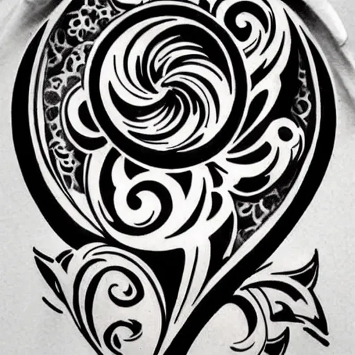 Image similar to tattoo design, stencil, tattoo stencil, traditional, a world famous tattoo