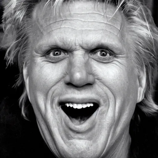 Image similar to Gary Busey as a woman