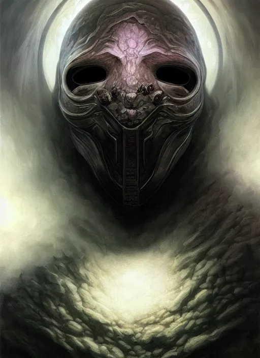 Image similar to dark horror black crystal nebula mf doom planet eyes, white scary skin, centered, digital painting, artstation, concept art, smooth, sharp focus, illustration, artgerm, tomasz alen kopera, peter mohrbacher, donato giancola, joseph christian leyendecker, wlop, frank frazetta