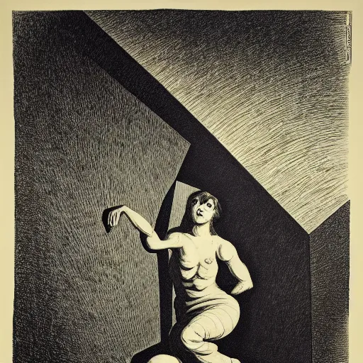 Image similar to lithography on paper secret lair conceptual figurative post - morden monumental dynamic portrait by goya and escher and hogarth, illusion surreal art, highly conceptual figurative art, intricate detailed illustration, controversial poster art, polish poster art, geometrical drawings, no blur