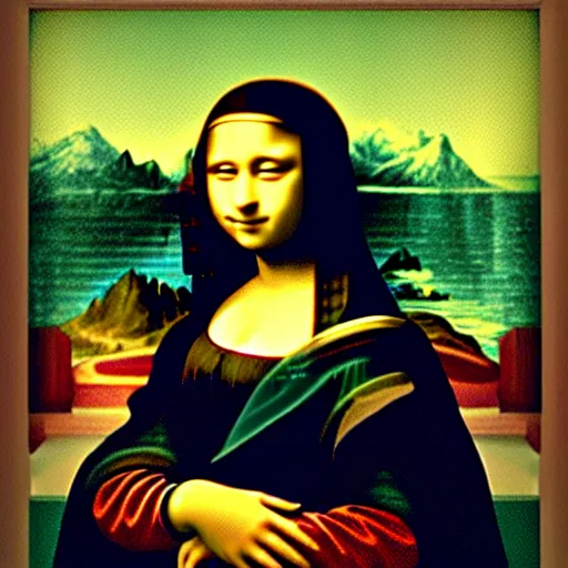 Image similar to Hatsune Miku as the Mona Lisa