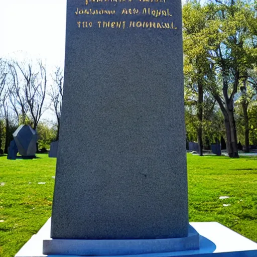 Image similar to monument with the only text за абобу