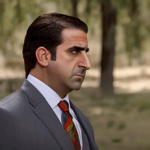 Image similar to a still of a kurdish! michael scott in the ofiice us, 8 k, high resolution