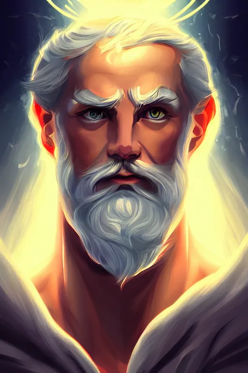 Image similar to the god zeus, portrait, sharp focus, digital art, concept art, award winning, post processed, dynamic lighting, by emylie boivin and rossdraws