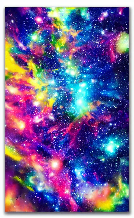 Prompt: galaxy paint explosion