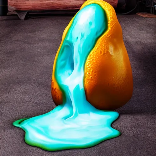 Image similar to hyper real 8 k melting slime