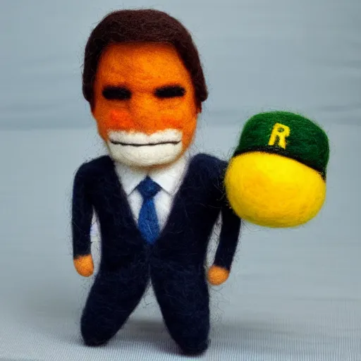 Image similar to bolsonaro needle felted , needle felting art