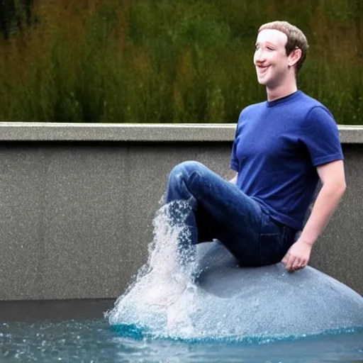 Image similar to mark zuckerberg as water