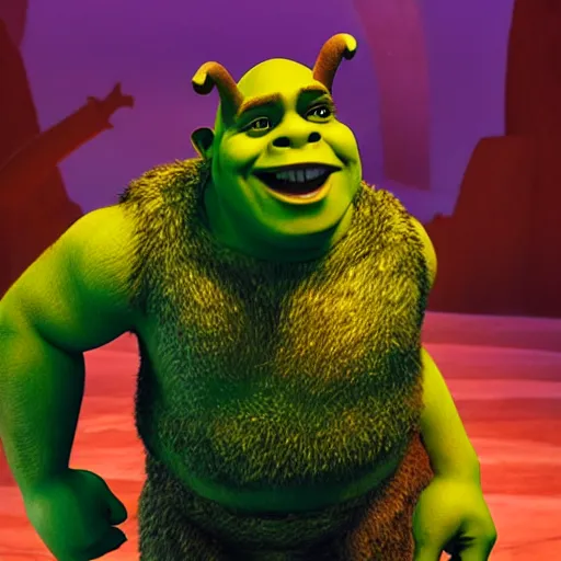 Image similar to dawyne johnson as shrek