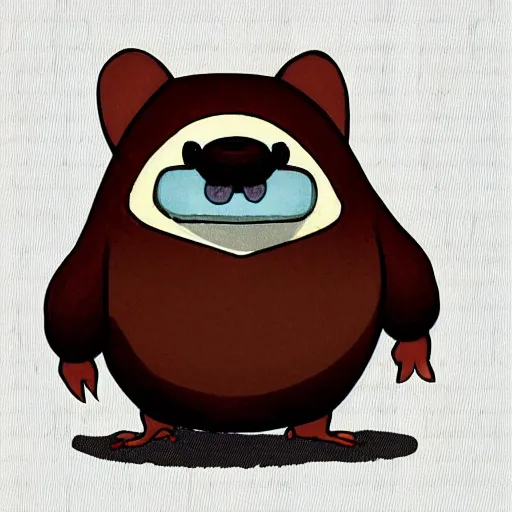 Image similar to character design of cute mole, cartoon style ， by movie fantastic beasts and where to find them