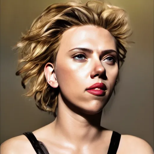 Image similar to photograph of scarlett johansson taken by david lazar, highly detailed face, 8 k