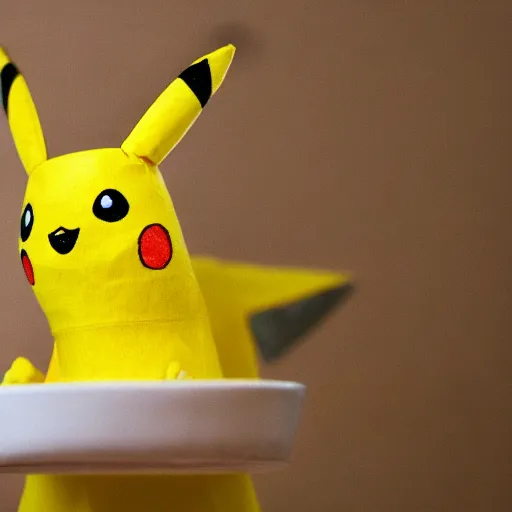 Image similar to a paper towel pikachu