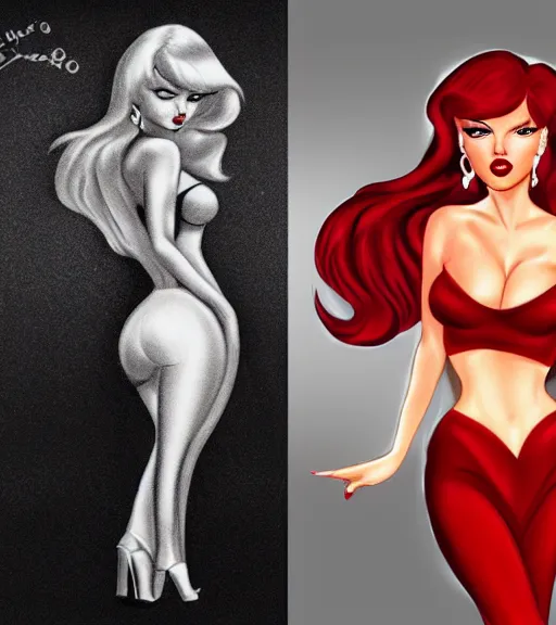 Image similar to Taylor Swift cosplaying as jessica rabbit, by artgerm, deviantart