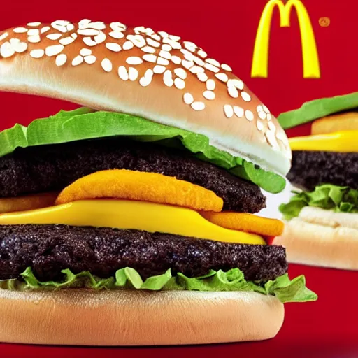 Image similar to an ad from macdonalds of a black burger