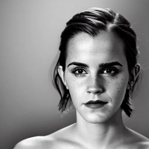 Prompt: Portrait photography of Emma Watson cyborg