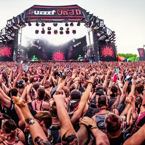 Prompt: defqon 1 music festival