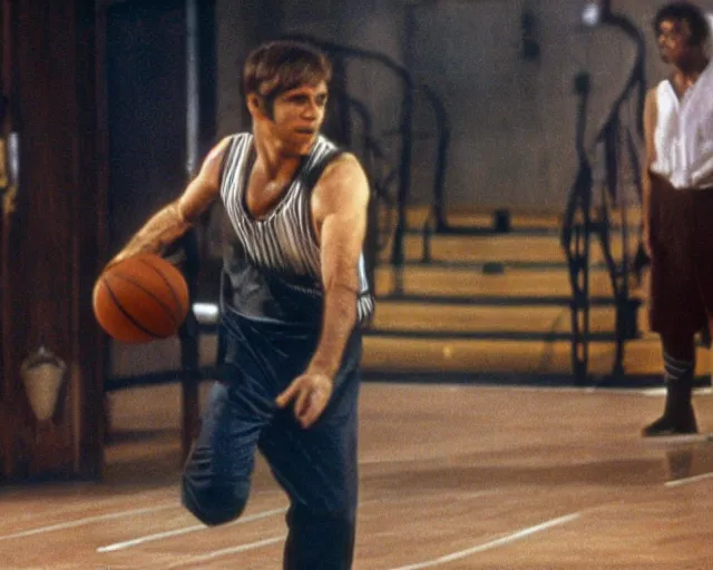 Prompt: still of davy jones playing basketball, movie screenshot, davy jones, basketball, davy jones, movie still, davy jones, photorealistic, davy jones, daylight, deck of the ship, clean composition