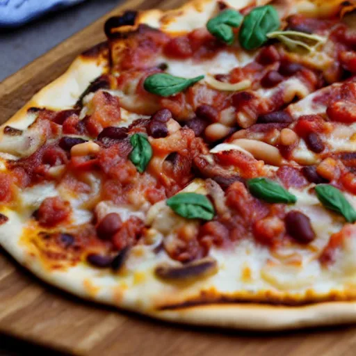 Image similar to bean pizza