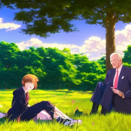 Urabe Mikoto, Mysterious Girlfriend X, park, bench, drink, trees, grass,  green
