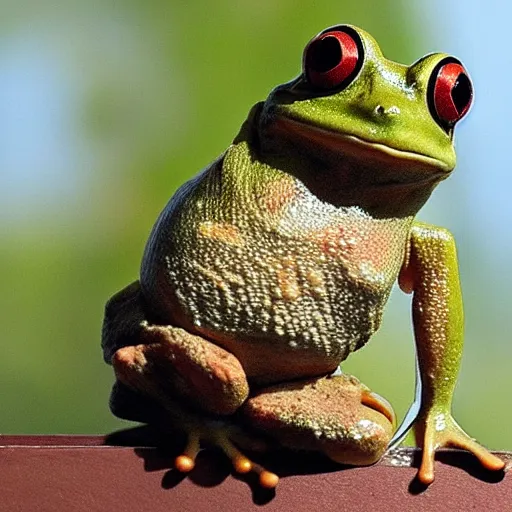 Image similar to obama frog