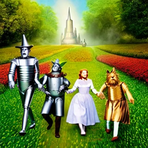 Image similar to wizard of Oz hyper realistic photo 8K