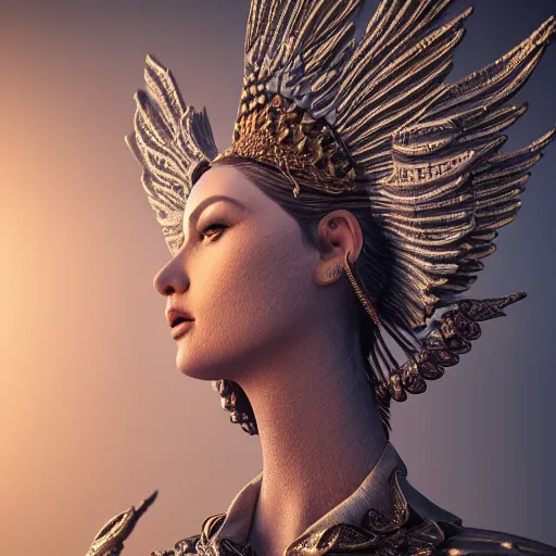 Prompt: the angel queen, 4 k, intricate detailed, jaw dropping, gorgeous, surreal, octane render