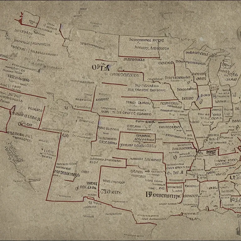 Prompt: secret map on the us constitution, 4k, photorealistic