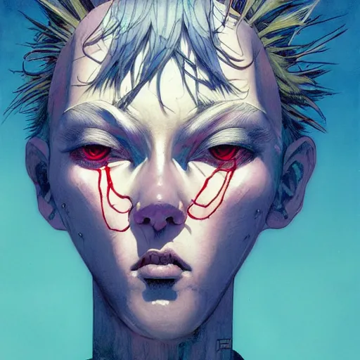 Prompt: prompt : dream punk portrait soft light painted by james jean and katsuhiro otomo and erik jones, inspired by akira anime, smooth face feature, intricate oil painting, high detail illustration, sharp high detail, manga and anime 1 9 9 9