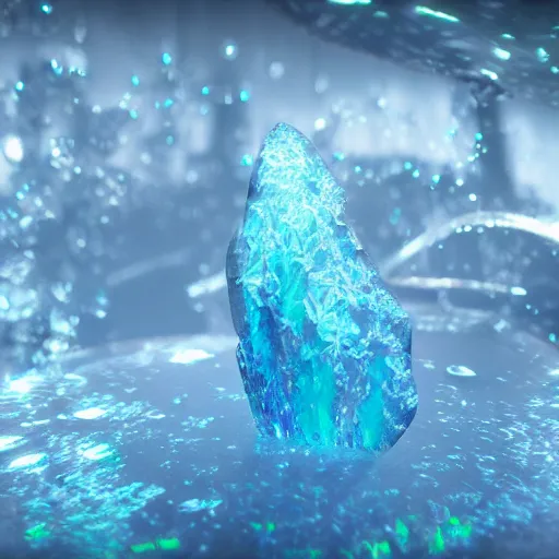 Prompt: underwater crystals, 3 d render, incredible details, highly detailed, photorealistic, disney pixar, smooth, octane render, iridescent, 8 k