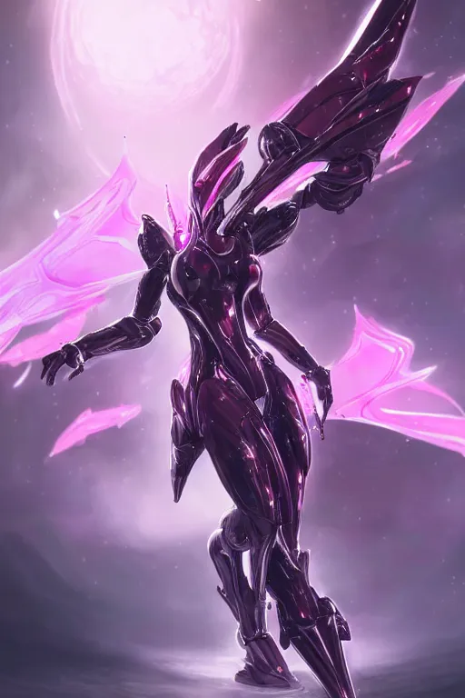 Prompt: galactic sized detailed elegant beautiful stunning quality giantess hot saryn prime warframe anthro mecha female dragon goddess, pink body, sleek metal head, sleek visor, smooth pink skin, sleek silver armor, bigger than galaxy, epic proportions, epic scale, epic size, warframe fanart, furry, dragon art, goddess, giantess, furaffinity, octane