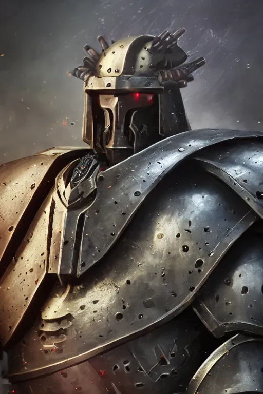 Image similar to armor portrait heros warhammer 4 0 k horus heresy fanart - the primarchs emperor by johannes helgeson animated with vfx concept artist & illustrator global illumination ray tracing hdr fanart arstation zbrush central hardmesh 8 k octane renderer comics stylized