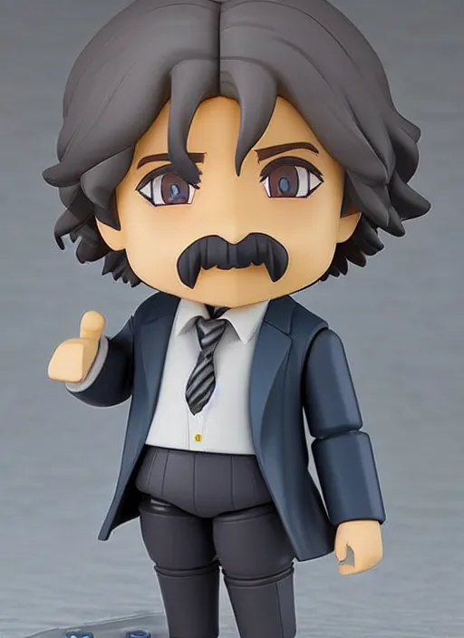 Image similar to albert einstein, an nendoroid of albert einstein figurine, realistic face, detailed product photo