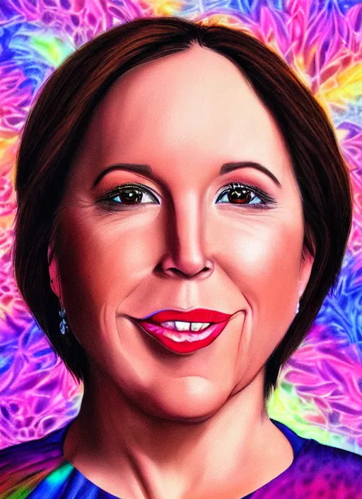 Prompt: photoreal ultra realistic portrait of discheveled alex jones by lisa frank