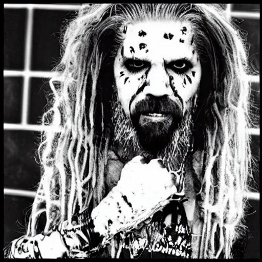 Image similar to rob zombie as a goat