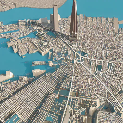 Image similar to a 3D model of San Francisco