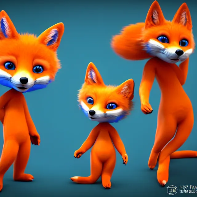 Prompt: a blue-fox, a red-fox and a orange-fox are at a birthday party, isometric 3d, ultra hd, character design by Mark Ryden and Pixar and Hayao Miyazaki, unreal 5, DAZ, hyperrealistic, octane render, cosplay, RPG portrait, dynamic lighting, intricate detail, summer vibrancy, cinematic