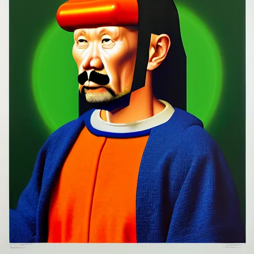 Image similar to medieval man by shusei nagaoka, kaws, david rudnick, airbrush on canvas, pastell colours, cell shaded, 8 k