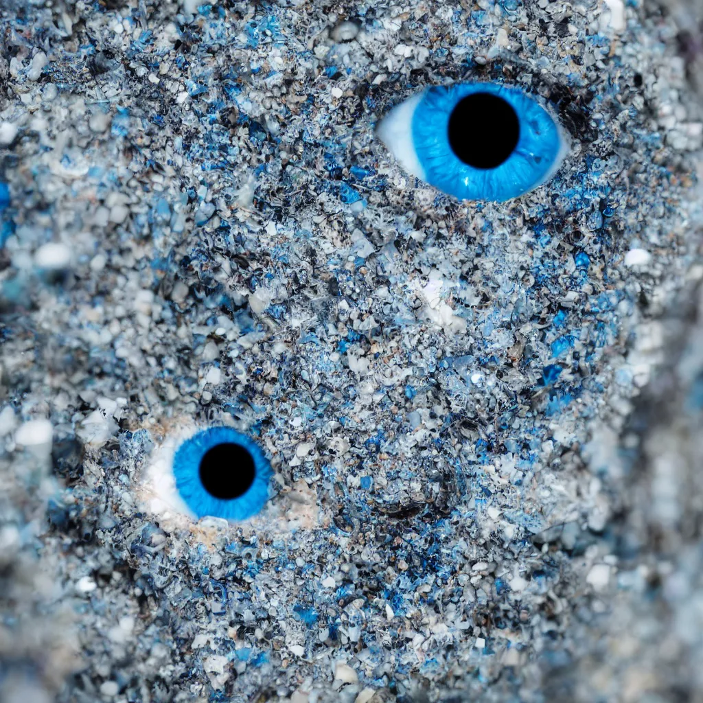 Prompt: a male blue eye is cracking into a bunch of pieces, mist, hyperrealistic, macro closeup shooting, hyperdetailed, cinematic