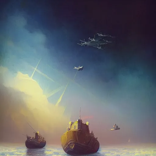 Prompt: no man's sky by elena vizerskaya and ivan aivazovsky, perfectly detailed, artstation, sharp focus, highly detailed, studio photography, impresion de giclee arte abstracto, award winning