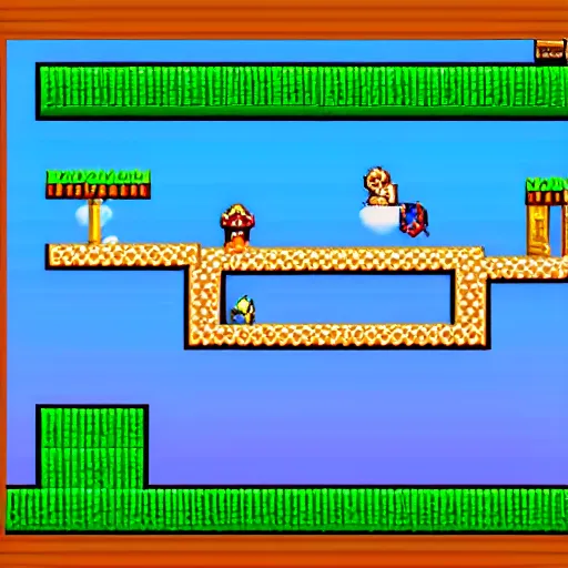 Image similar to 8 - bit platforming game level