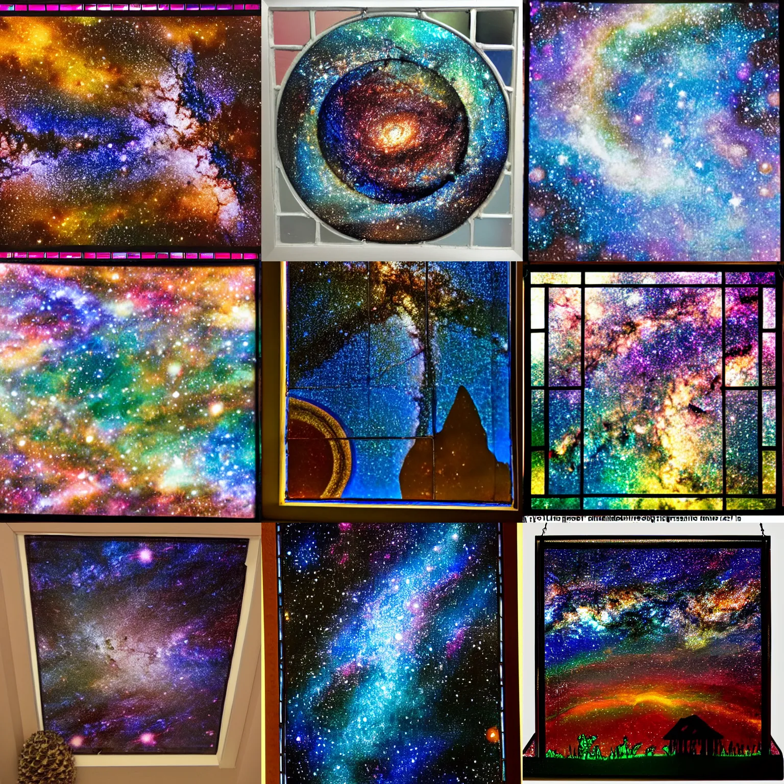 Prompt: stained glass milky way galaxy