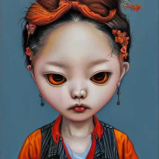 Image similar to a painting in the style of kim jung gi and in the style of mark ryden.