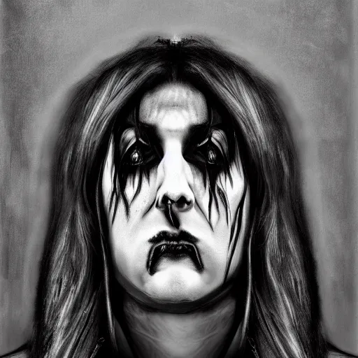 Image similar to ghostemane, black metal, photoreal portrait, bold, contrast