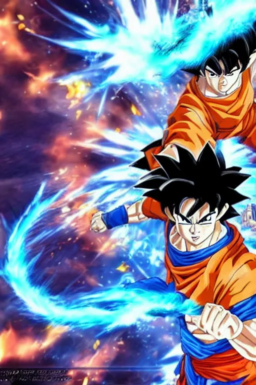Image similar to Son Goku in Final Fantasy