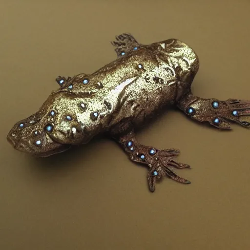 Image similar to steampunk axolotl