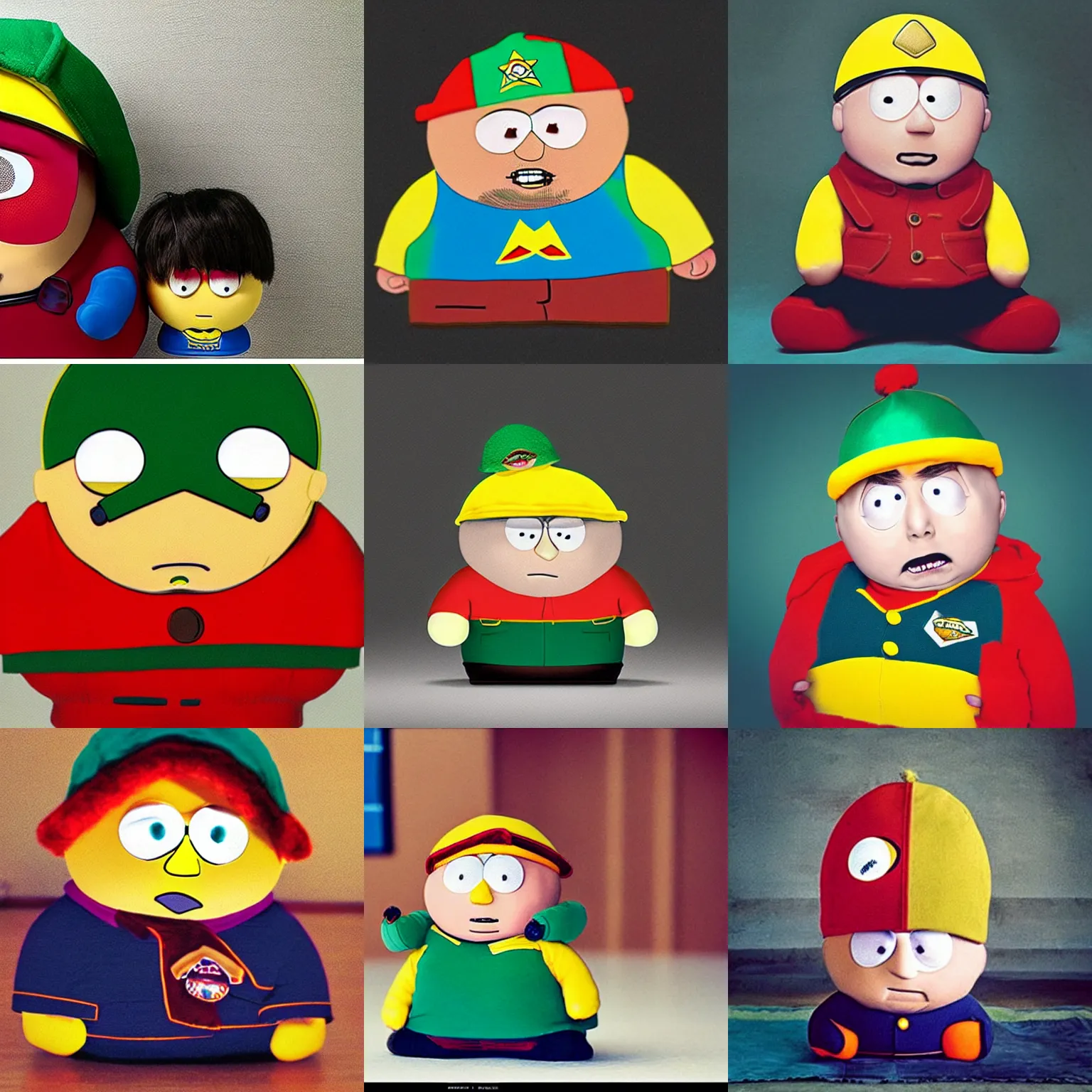 Prompt: “studio photograph of Cartman from South Park”