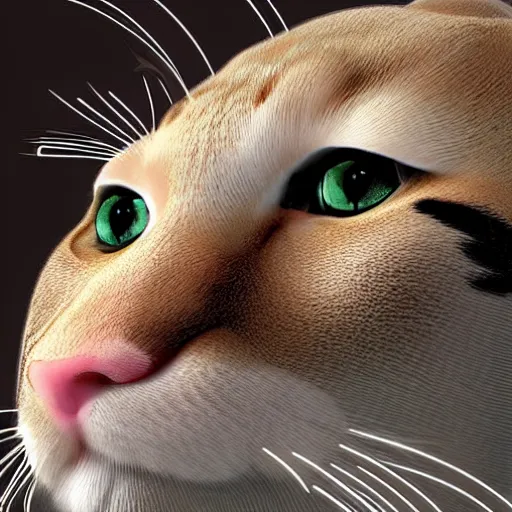 Prompt: UHD photorealistic Captain Picard as a feline-human hybrid