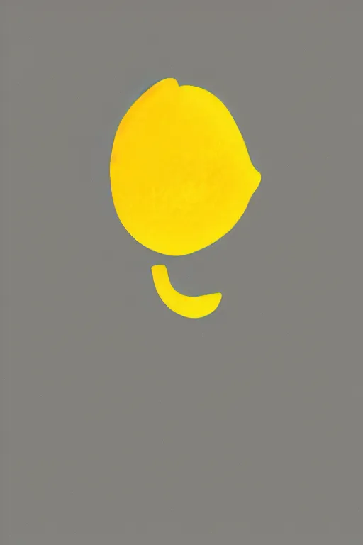 Prompt: minimalist colorful art of a yellow lemon on white background, illustration, vector art