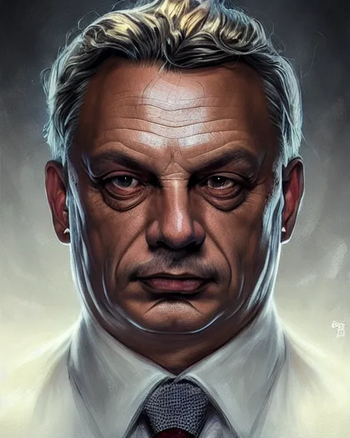 Image similar to portrait of viktor orban with lovecraftian tentacles, elegant, real life skin, intricate artwork, high detailed, artstation, concept art, smooth, sharp focus, art by artgerm and greg rutkowski @ ruprechy