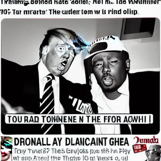 Prompt: donald trump as a gangster rapper